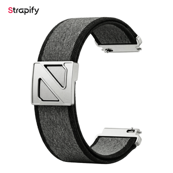 Bracelet nylon premium gris 22mm magnétique pour Amazfit GTR et Kieslect
